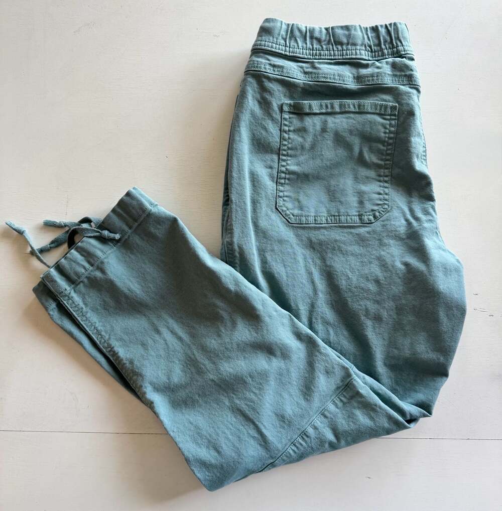 Topo Designs Dirt Pants Blue Cotton Drawstring Elastic Waist LARGE - Picture 6 of 9